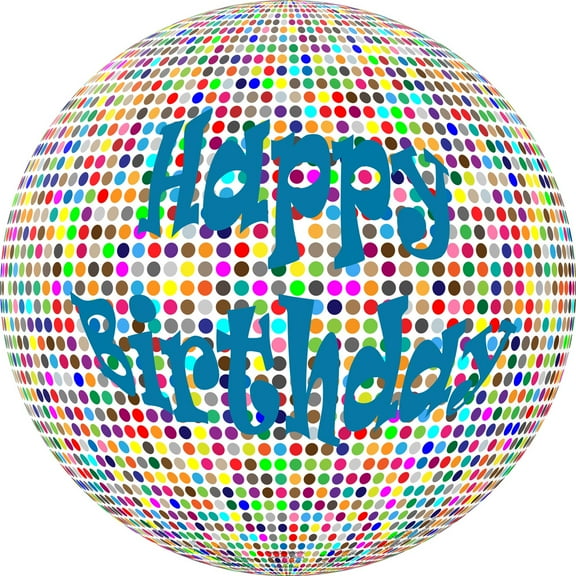 harnel 18" Disco Ball Happy Birthday Mylar Balloons - Pack of 10