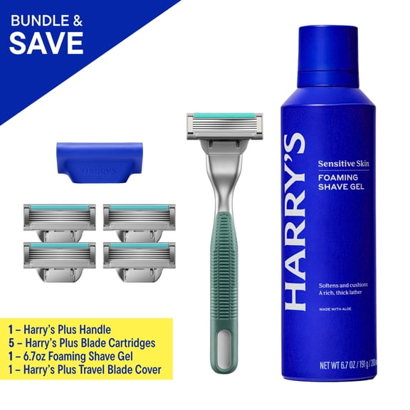 Harry's Plus Value Pack Starter Set with Foaming Shave Gel