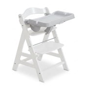 hauck Alpha+ Adjustable Booster High Chair and High Chair Tray Table, Grey