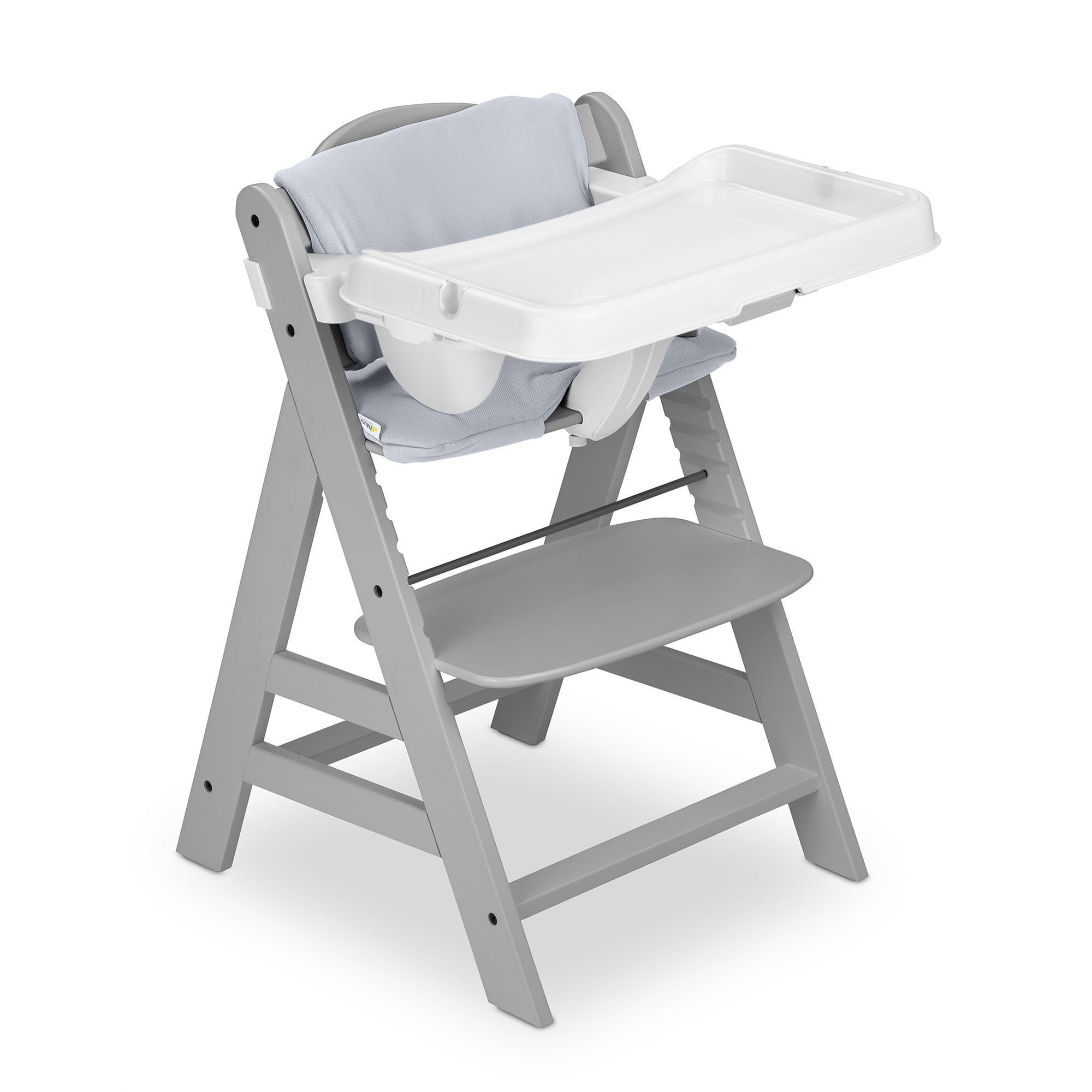 hauck AlphaPlus Grow Along Wooden High Chair w/White Tray & Grey