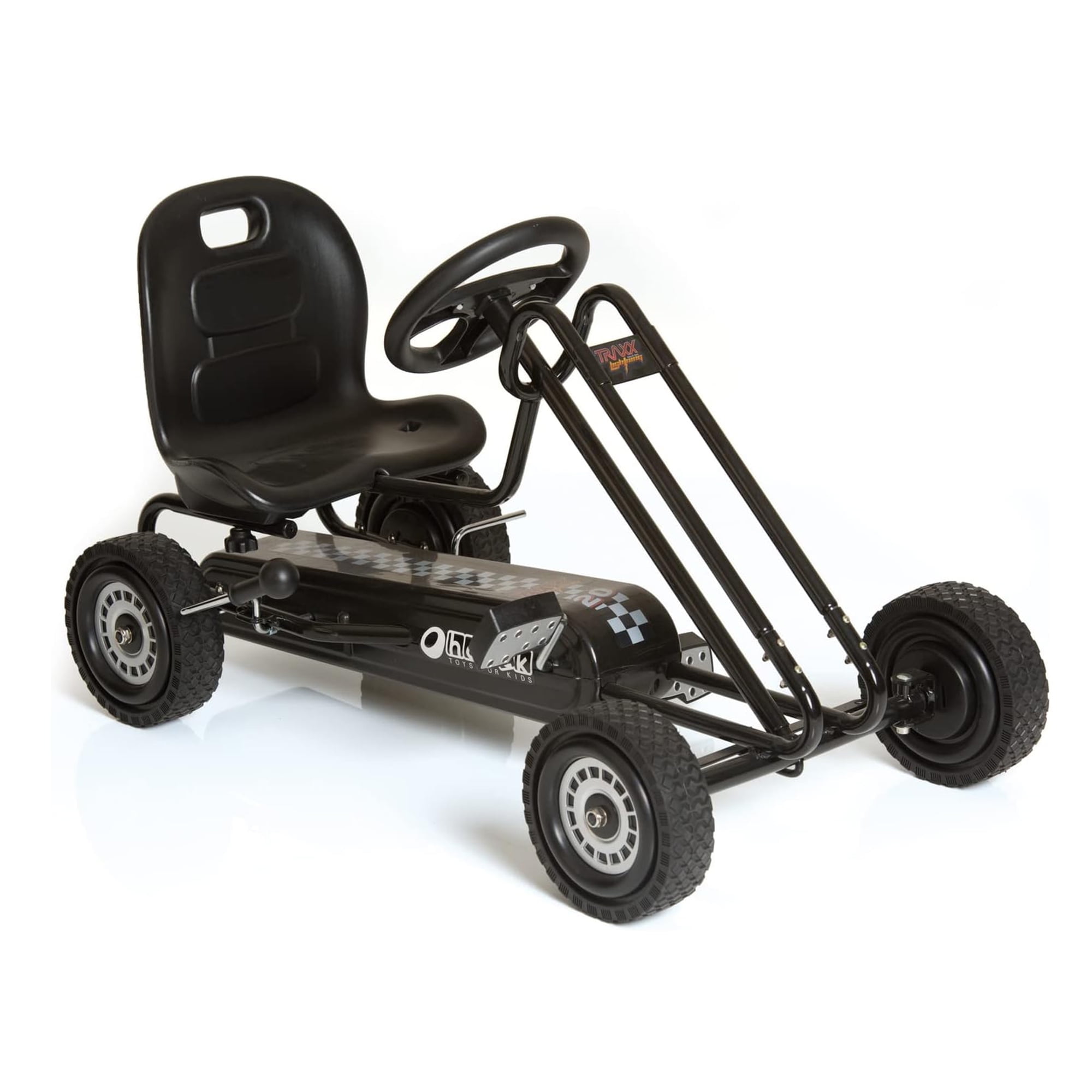 HAUCK ライトニングペダルカート hauck Lightning Ergonomic Pedal Ride-On Go Kart for Kids, Black