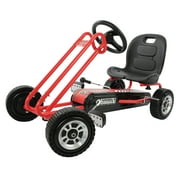 hauck Blizzard Ergonomic Pedal Ride On Go Kart Toy for Boys and Girls Ages 4 to 8, Red