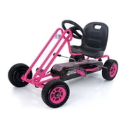 hauck Pedal Ride On Kids Go Kart with Wheels for Boys and Girls, Ages 4 to 8, Pink