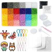 hautllaif 10,000pcs Fuse Beads Kit – 24 Colors 2.6mm Melting Beads, Complete Set with Pegboards, Tweezers & Ironing Paper, Endless DIY Crafts for Kids, Perfect 