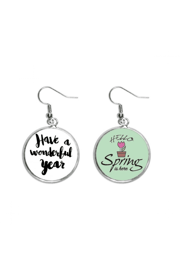 have a wonderful year quote decoration dangle season sp earring jewelry