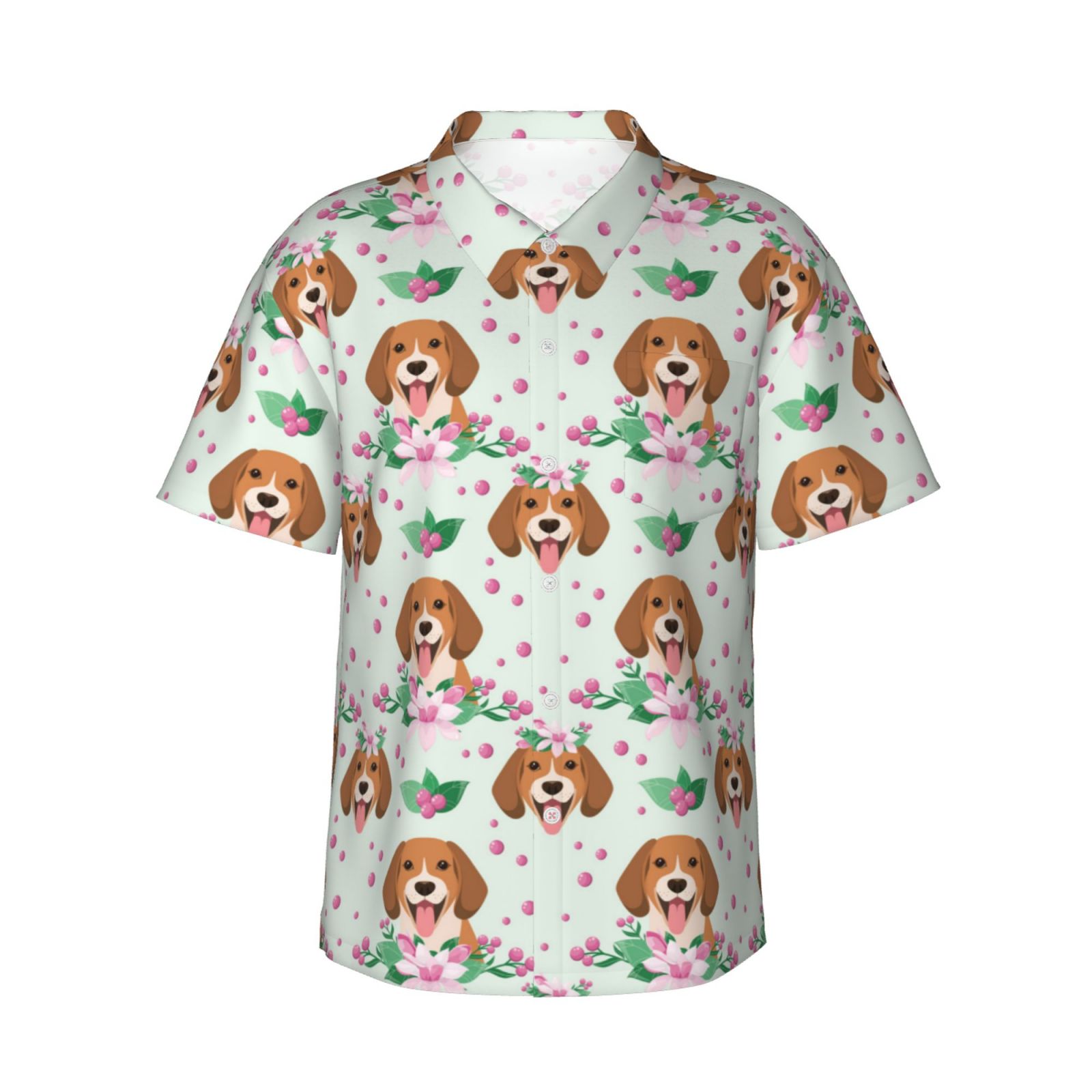 Hawaiian Tropical Pitbull Men's Short Sleeve Shirt