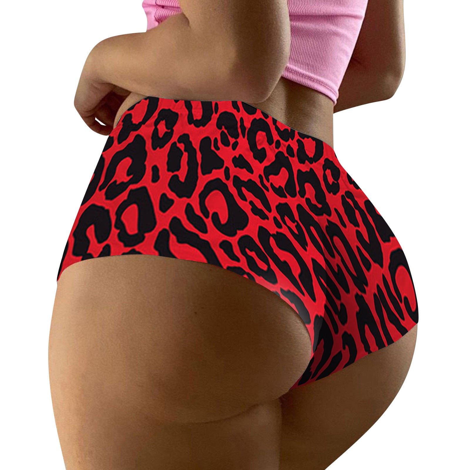 haxmnou heart printed valentine's day womenâ€™s boxer brief shorts  underwear, super soft, seamless comfort for all day wear i l
