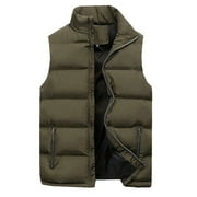 haxmnou men's winter warm down quilted vest body sleeveless padded jacket coat outwear navy xxxxxl