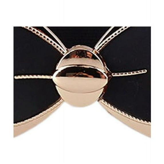 haxmnou women fashion bowknot buckle waistband wide elastic stretch waist belt bk black