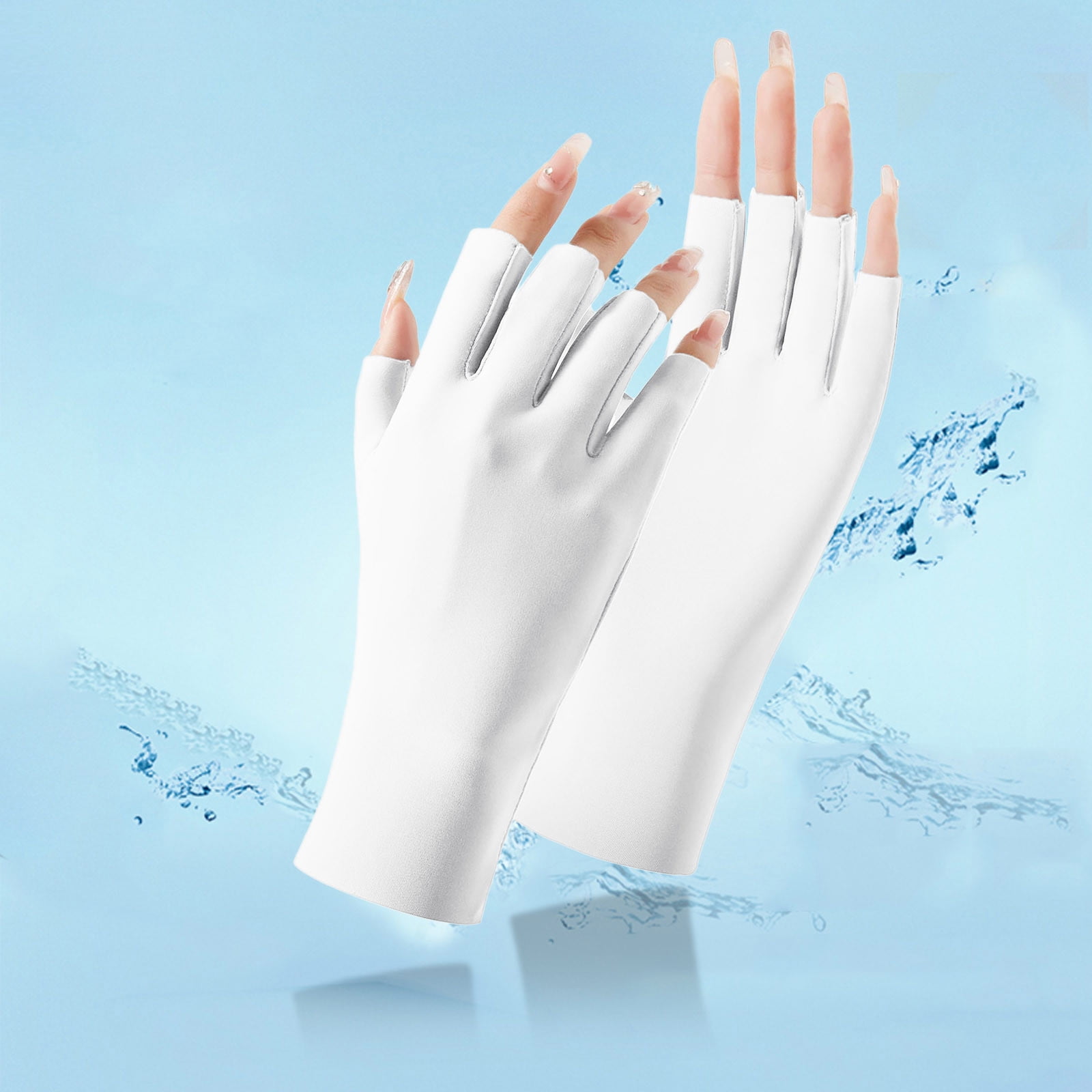 haxmnou women fingerless gloves sun protection protection driving