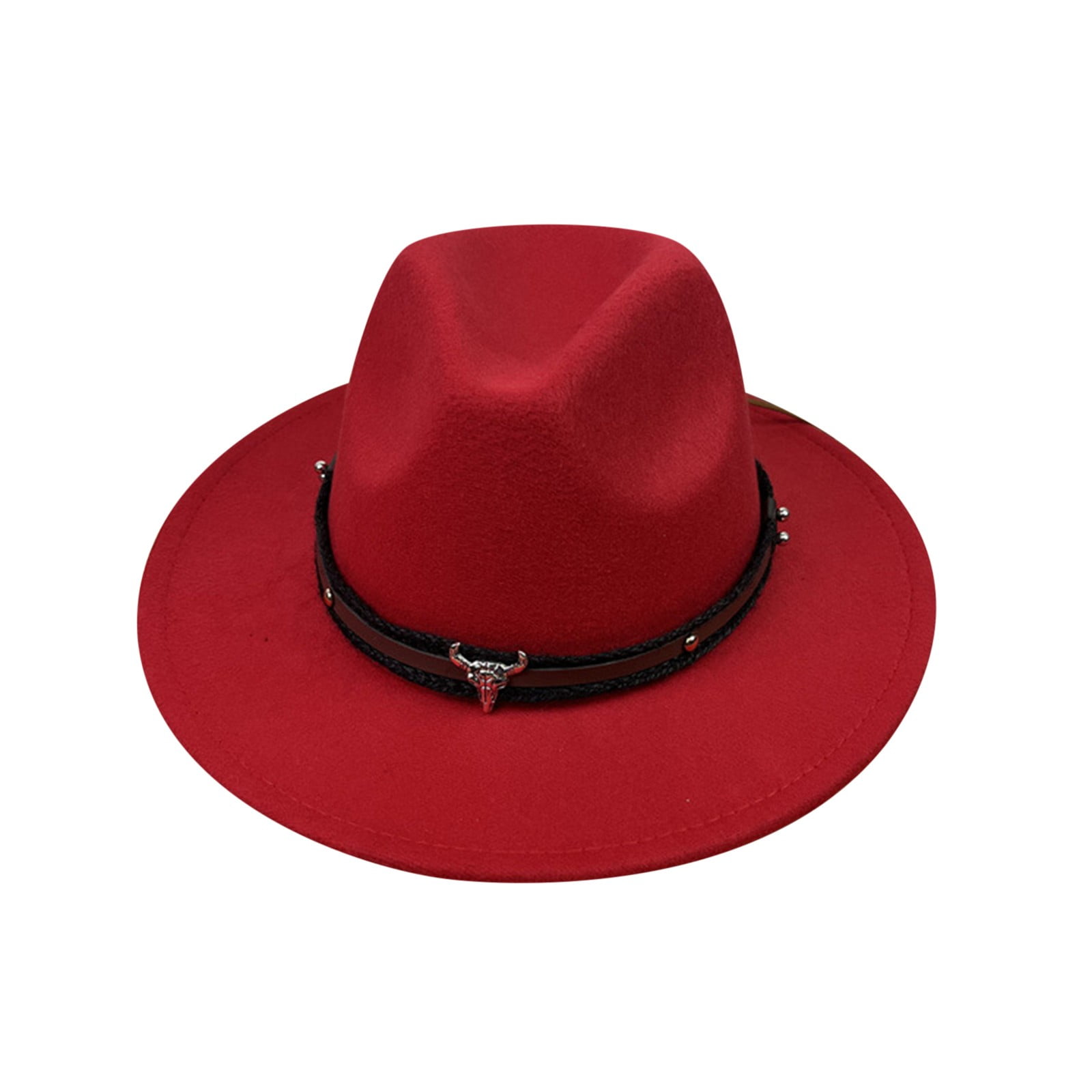 hcuribad Cowboy Hat,New 2024 Unisex Panama Flat Rim Large Brim ...