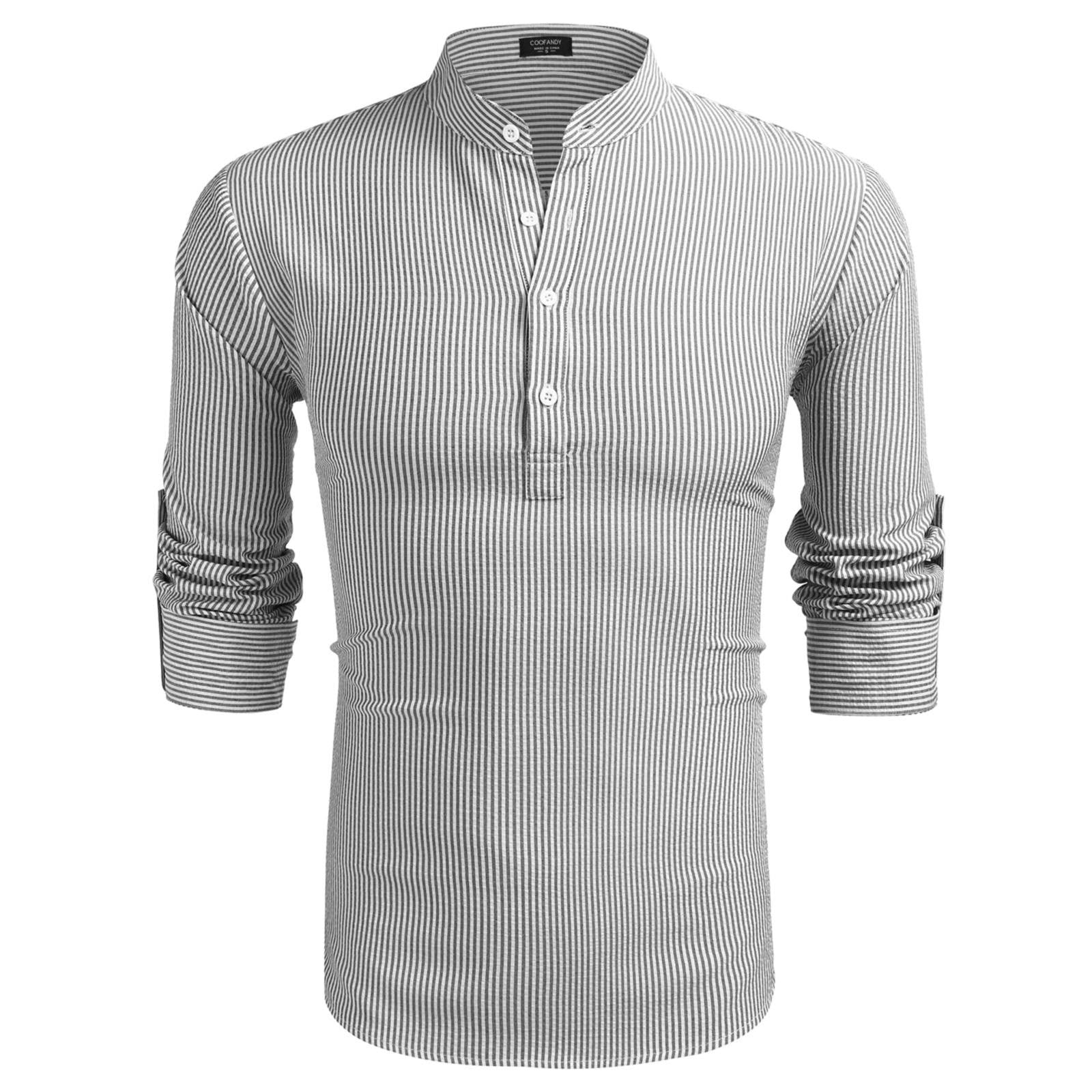 hcuribad Mens Shirts,2024 New Men's Popular Loose Casual Beach Plain ...