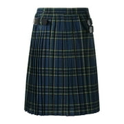 hcuribad Mens Shorts, Mens Fashion Casual Retro Scottish Plaid Contrast Waistband Pleated Skirt, Mens Sweatpants, Mens Shorts Casual Blue L