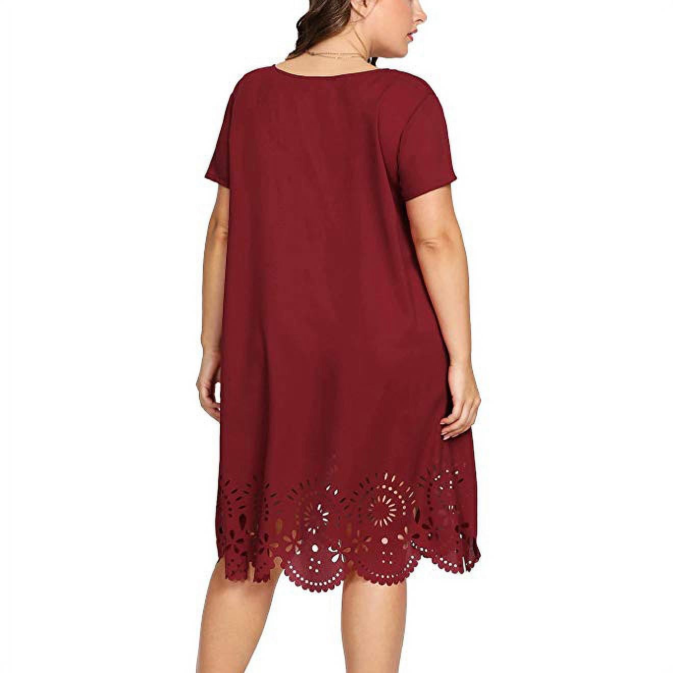 hcuribad Plus Size Dresses for Curvy Women,2024 New Women's HollowOut
