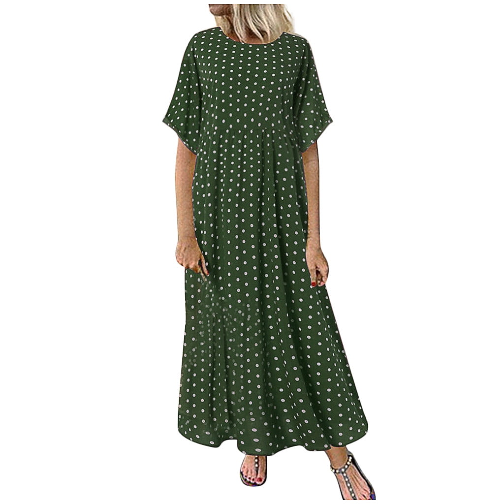 hcuribad Plus Size Dresses for Curvy Women, 2024 New Women's Plus Size Short Sleeve Casual O
