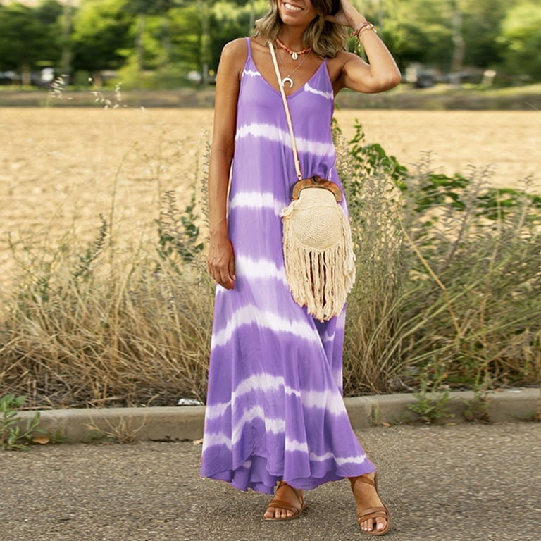 Hcuribad Plus Size Dresses for Curvy Women,Maxi Dress Womens Casual Sleeveless Gradient Tie-Dye Striped V Neck Loose Maxi Dress(S-5XL) Summer Dresses, Hcuribad Plus Size Dresses for Curvy Women,Maxi Dress Womens Casual Sleeveless Gradient Tie-Dye Striped V Neck Loose Maxi Dress(S-5XL) Summer Dresses,