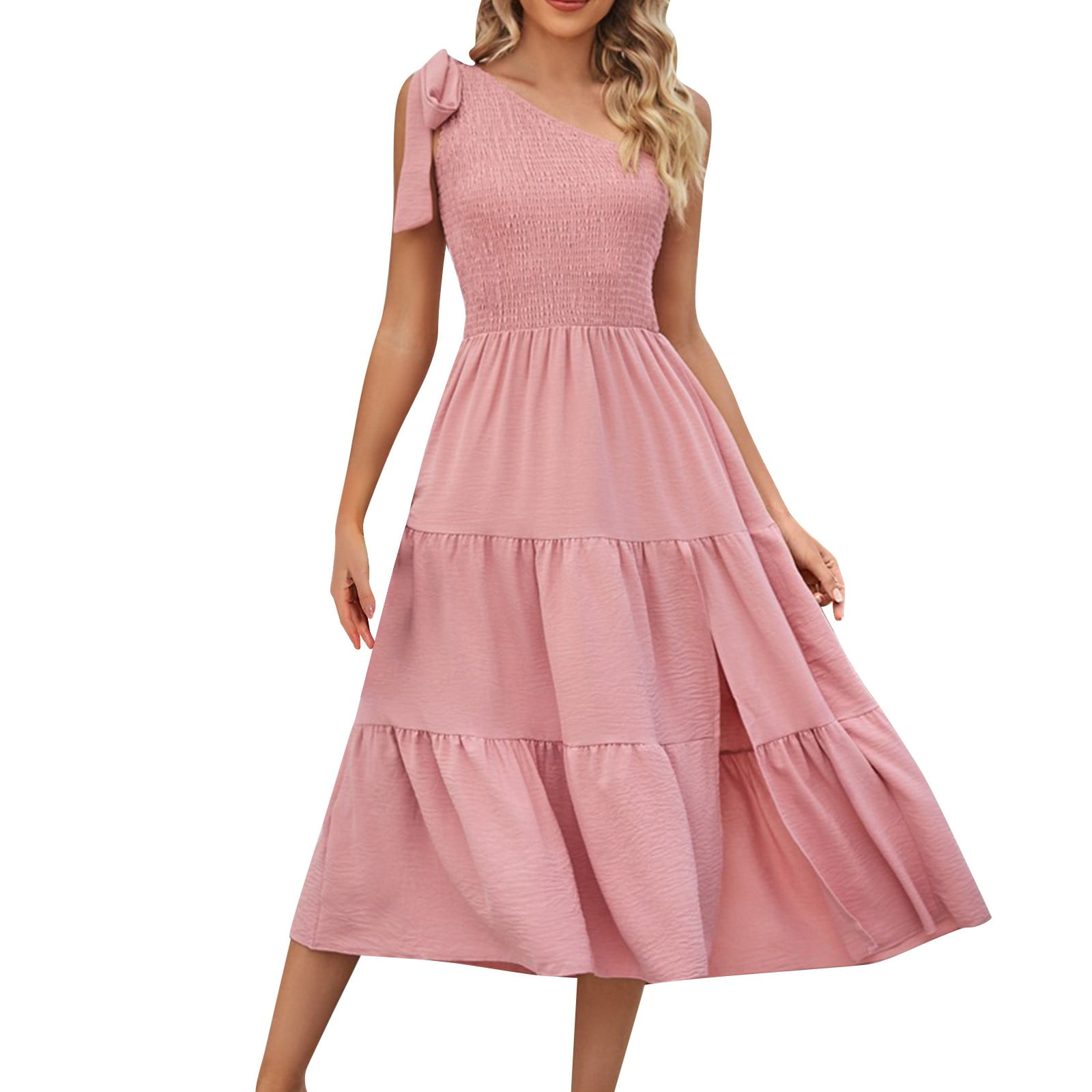 hcuribad Plus Size Dresses for Curvy Women,New 2024 Women's Plush Solid