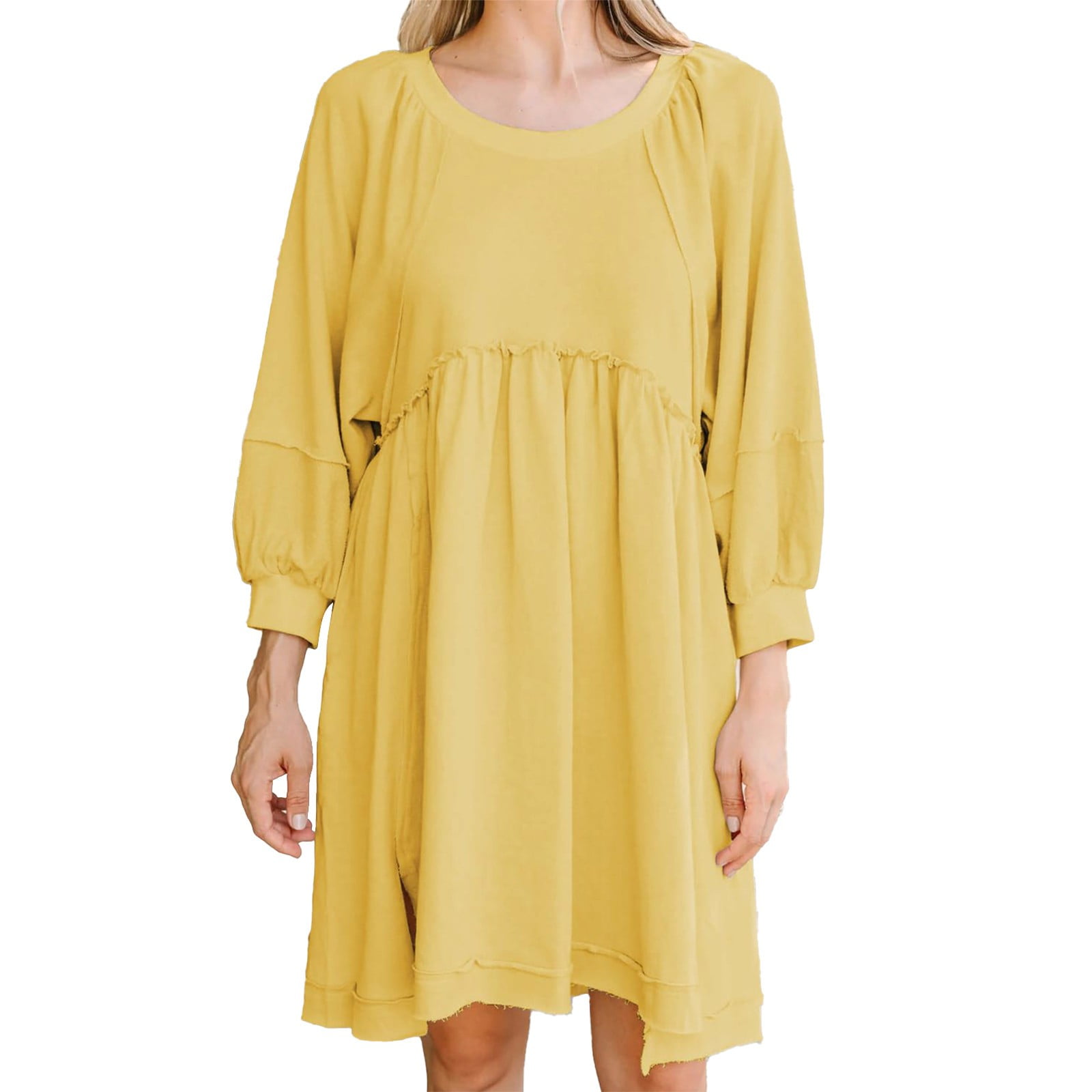 hcuribad Plus Size Dresses for Curvy Women,Women's Oversized Raglan