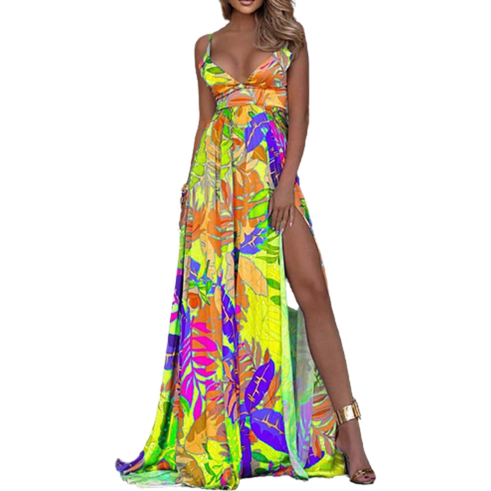 hcuribad Plus Size Dresses for Curvy Women,Women's TibetanStyle Leaf