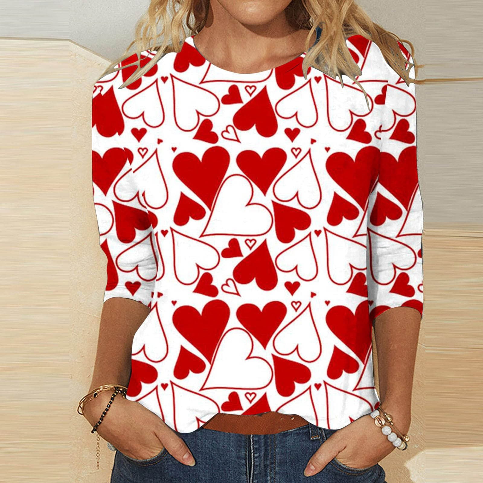 hcuribad Valentine's Shirts for Women Womens Shirts t Shirts for Women