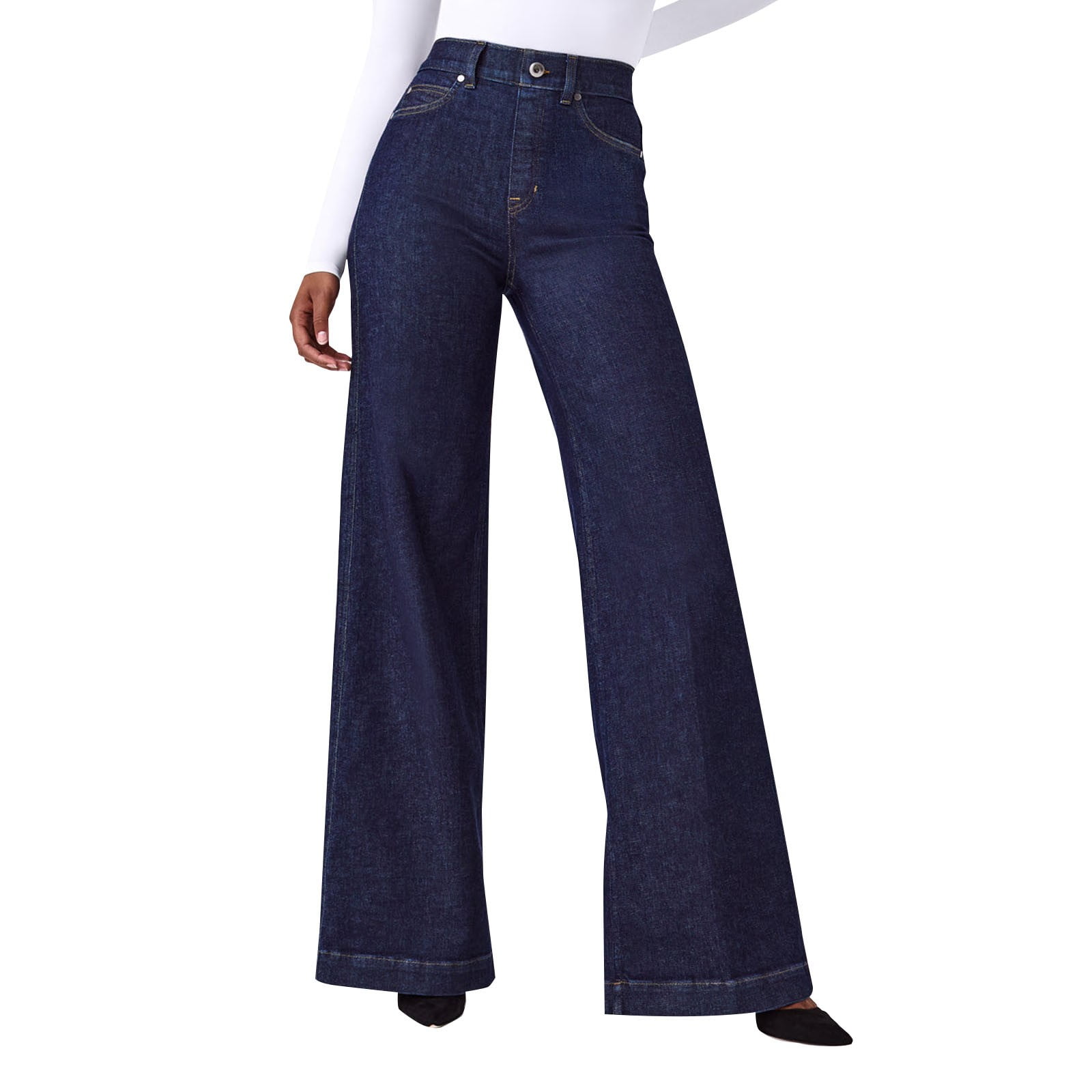 hcuribad Wide Leg Jeans,2024 New Women's Casual Loose High Waist Slim ...