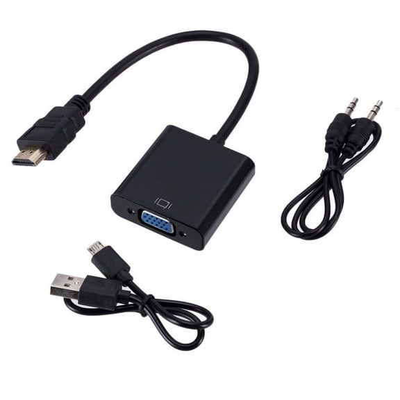 hdmi to vga with audio + power supply hdmi to vga HD adapter cable,2pack