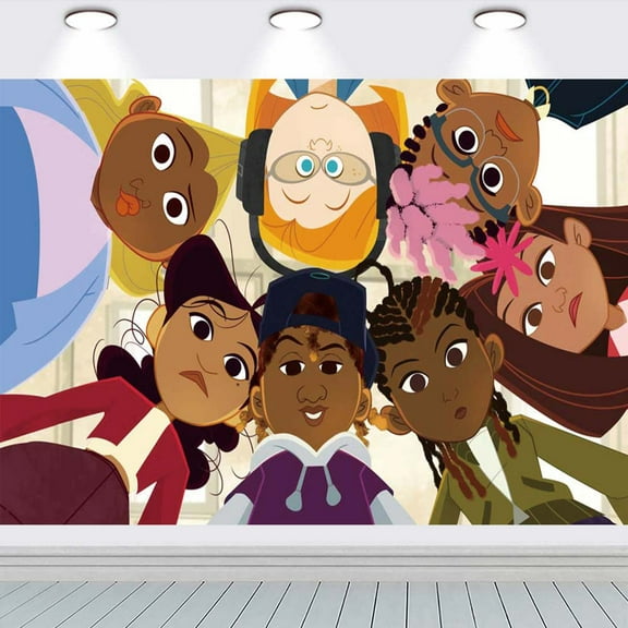 he Proud Family school Backdrop Taspestry Wall Decor Banner Party Supplies Poster Birthday Decorations Background for Photography Taspestry