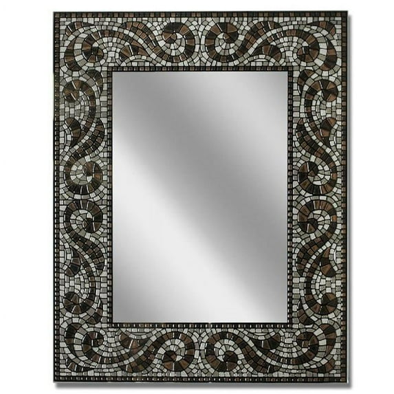 head west 22 x 28 espresso mosaic mirror, 22x28 inches
