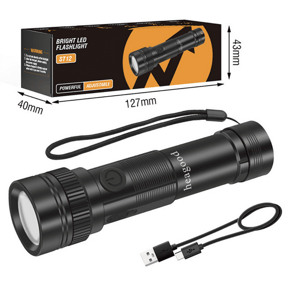 heagood New design mini zoomable portable electric torch