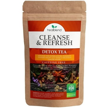 healblend Herbal Detox Tea: Cleanse Tea for Digestive Health, Natural Energy and Refreshing - 28 Servings