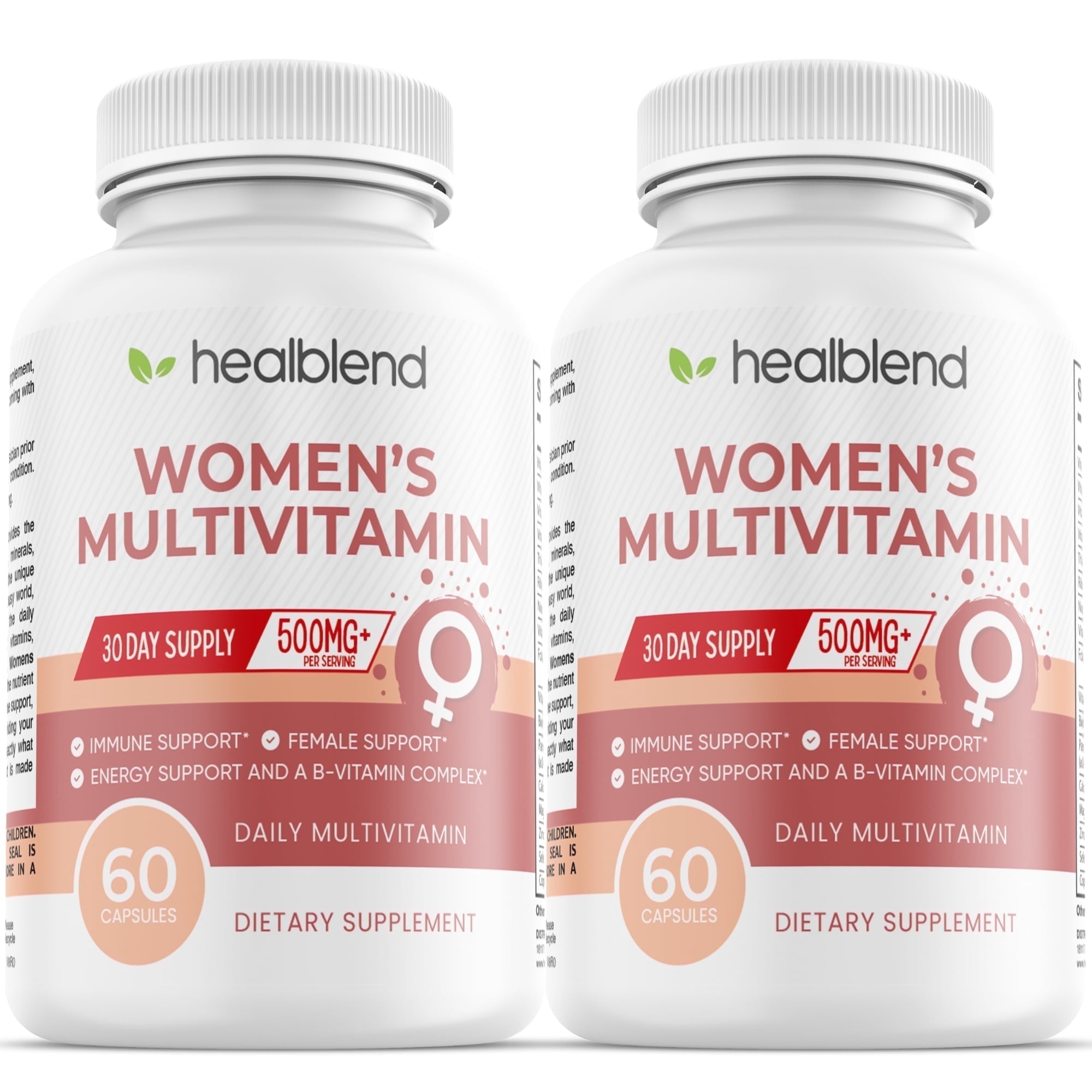 Healblend Women’s Multivitamin – Energy, Antioxidant & Hormonal Support with B-Complex, Wild Yam, Green Tea & Pomegranate – 60 Capsules (2 Pack)