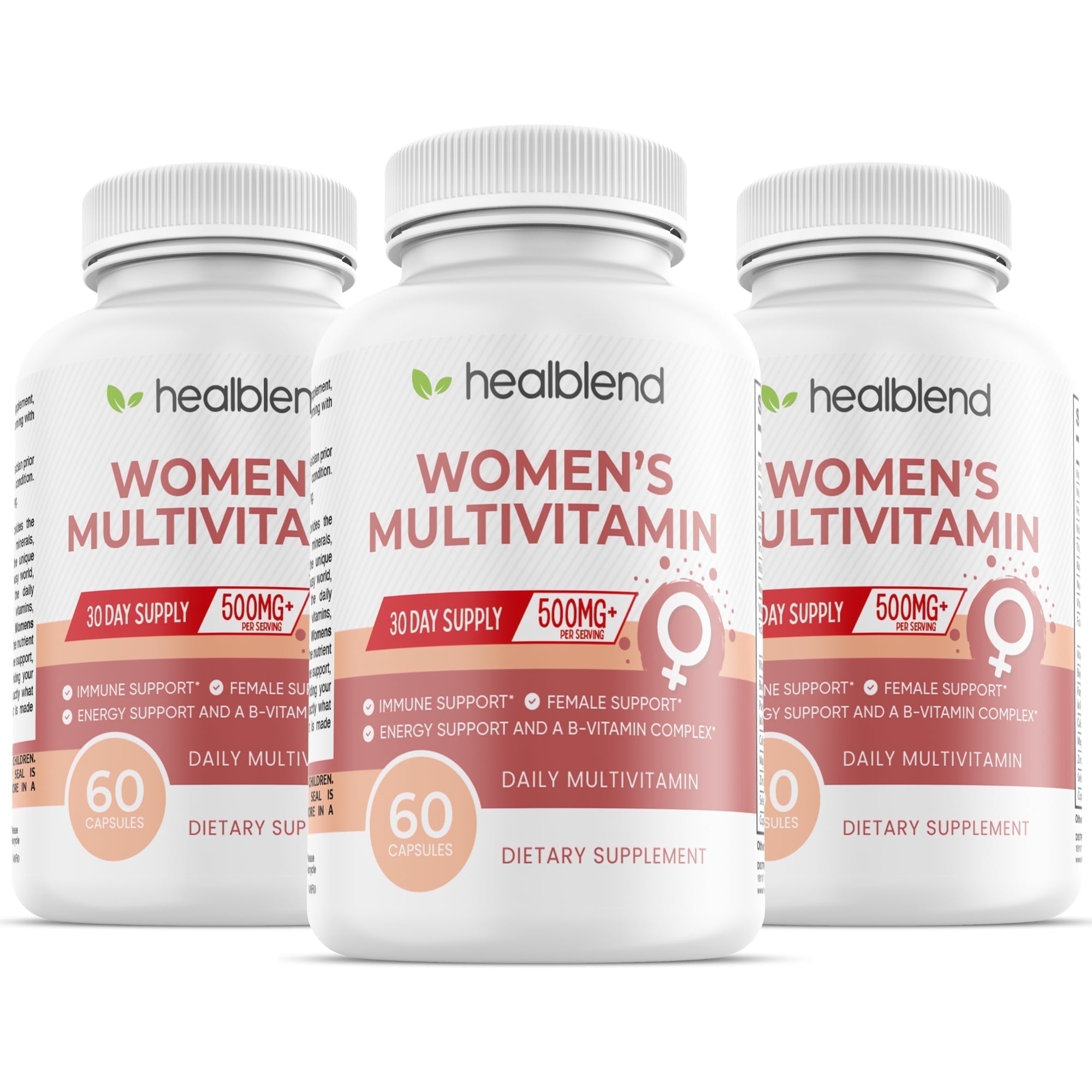 Healblend Women’s Multivitamin – Energy, Antioxidant & Hormonal Support with B-Complex, Wild Yam, Green Tea & Pomegranate – 60 Capsules (3 Pack)