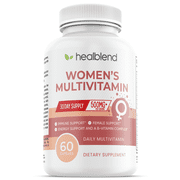 Healblend Women’s Multivitamin – Energy, Antioxidant & Hormonal Support with B-Complex, Wild Yam, Green Tea & Pomegranate – 60 Capsules