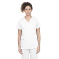thumbnail image 1 of Healing Hands Scrub Top for Women with 3 Pockets and Easy Care, 2-Way Stretch Fabric 2278, M, White, 1 of 11