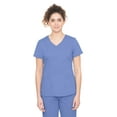 thumbnail image 1 of healing hands Scrubs for Women Mock Wrap Neck Top 2 Pocket Purple Label Women's Scrub Top 2172 Jordan Ceil L, 1 of 6