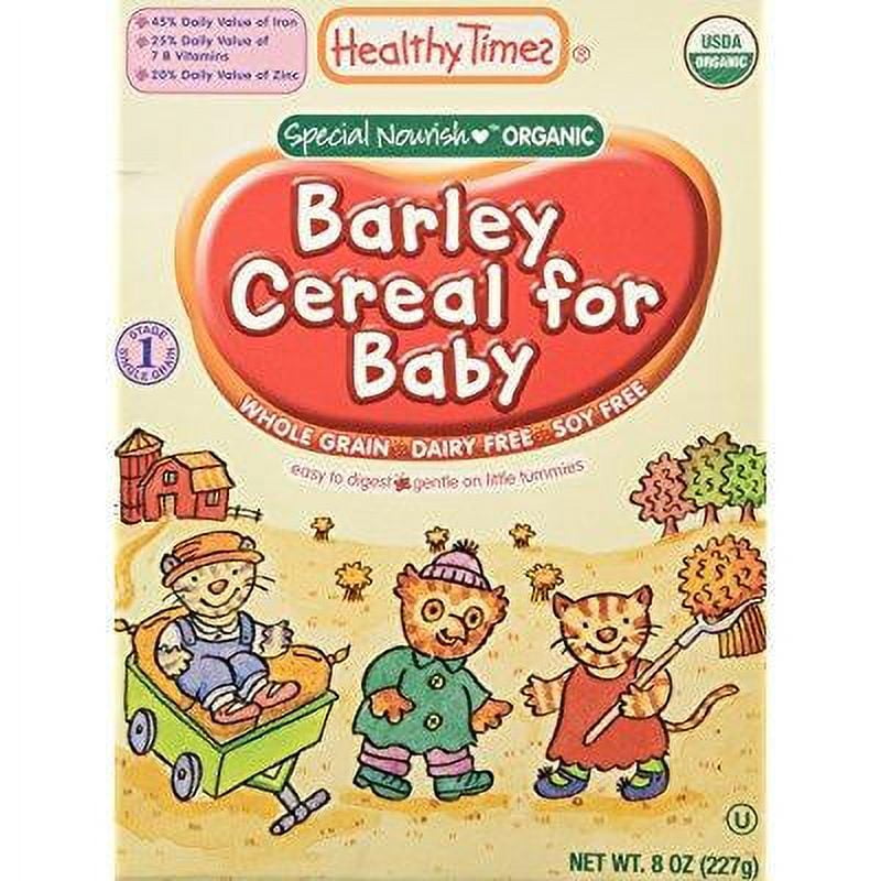 healthy times whole grain baby cereal barley 8 oz