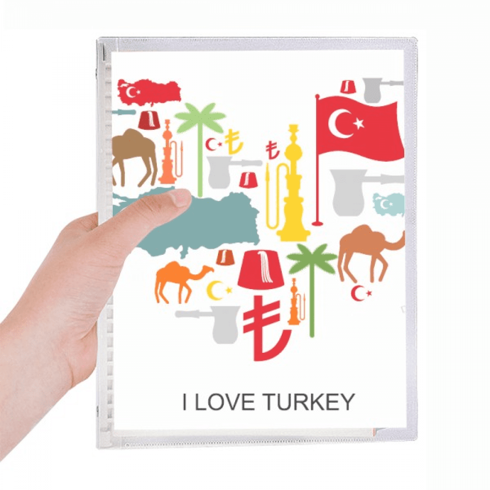 heart camel lira national flag coconut tree notebook loose diary refillable journal statiry