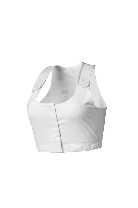 heart&core Larissa Bra, Post-Surgery Bra, Drainage Bulb Strap, White, Large, 1 Ct