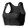 thumbnail image 1 of heart&core Shirl Bra, Post-Surgery, Racerback Zip Bra, Black, 2XL, 1 Ct, 1 of 11