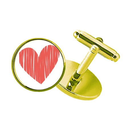 heart graffiti valentine's day studded business metal cufflinks en