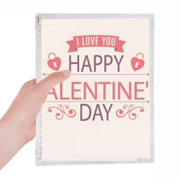 heart lock happy valentine's day love notebook loose diary refillable journal statiry