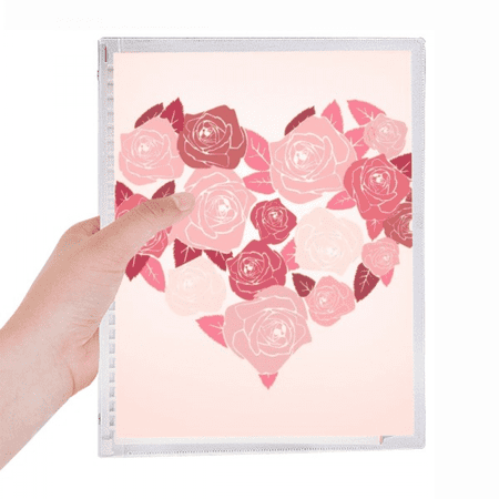 heart shaped roses valentine's day notebook loose diary refillable journal statiry