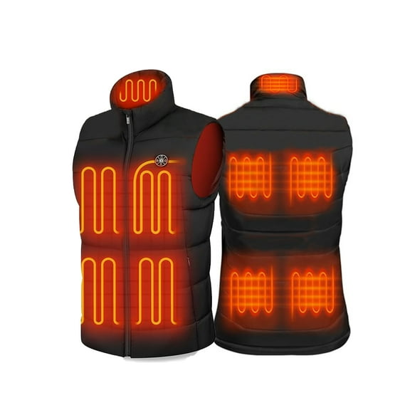 Behome Heated Vest with 3 Temperatures, Lightweight Electric Warming Heated Jacket with Heated Collar, Battery Pack Not Included