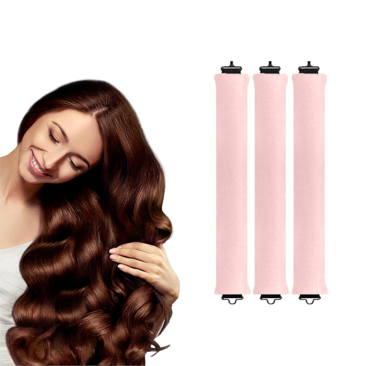 heatless hair curler for long hair overnight curls headband to sleep in ...