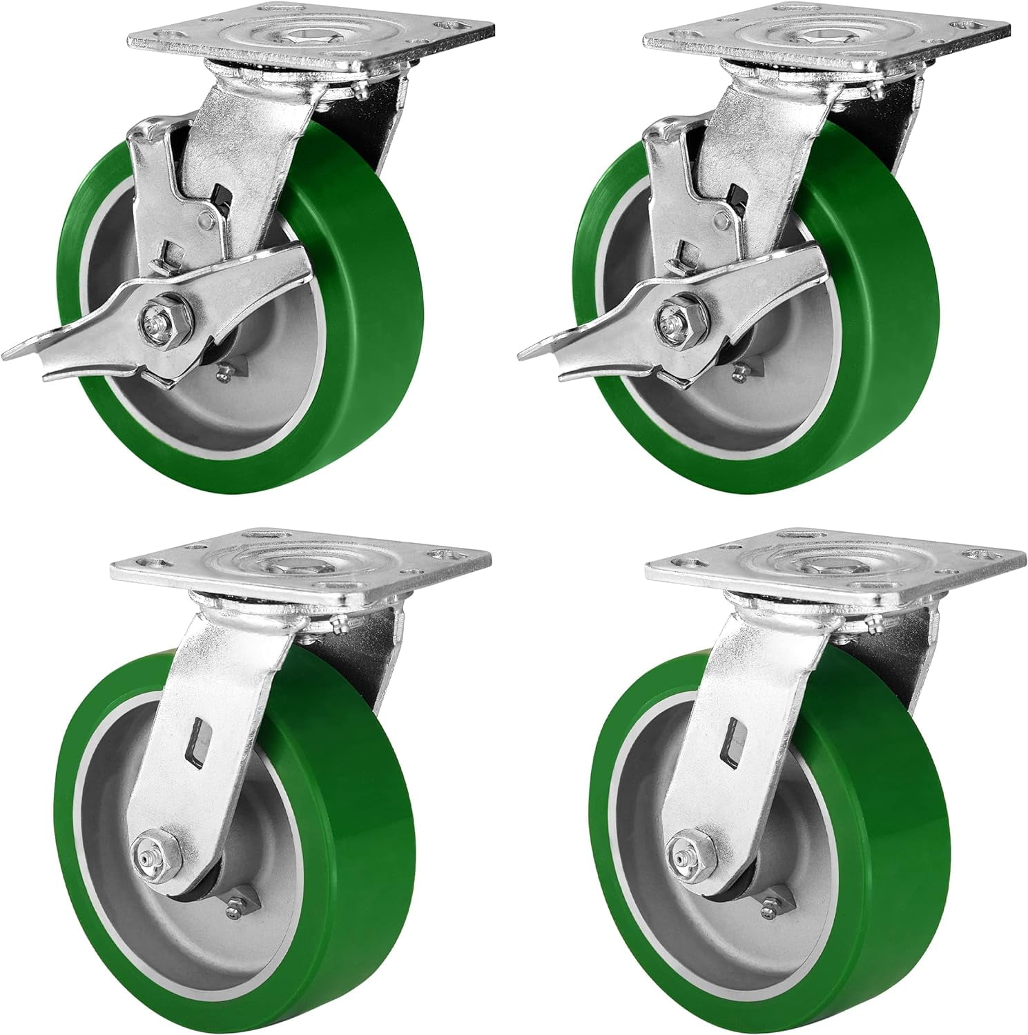 heavy duty casters industrial casters, polyurethane on aluminum caster