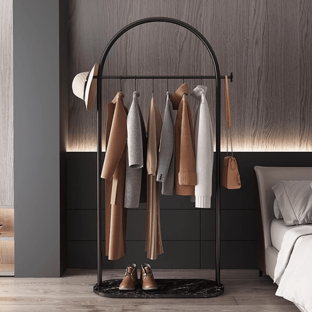 heavy duty clothes rack with Marble base, with 2 Hooks,for Bedroom ...