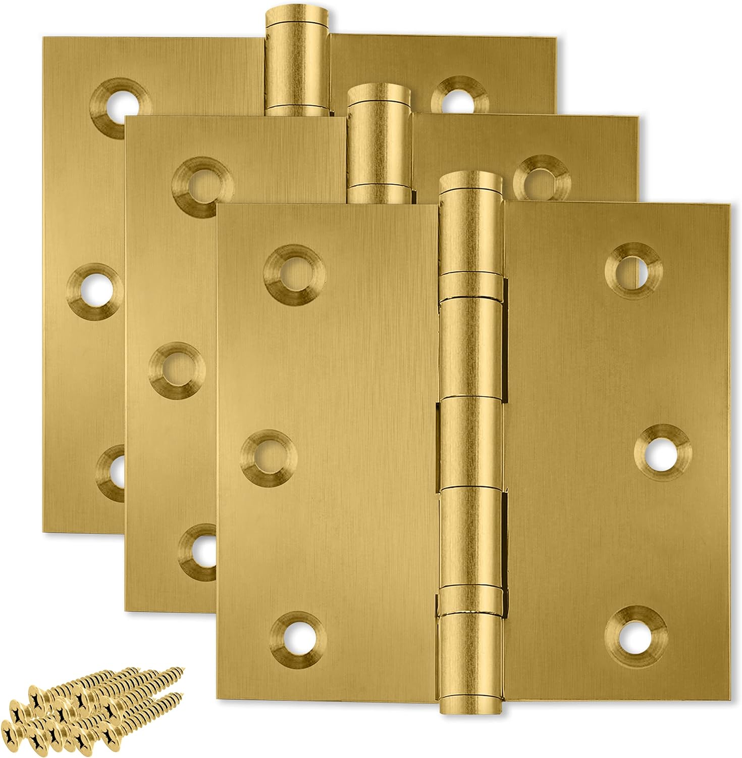 heavy duty door hinge matte brass bearing 3x3 inch heavy duty set of