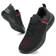 thumbnail image 1 of hecodi Men Running Shoes Wide Male Casual Sneakers Black/Red 9 Wide, 1 of 9