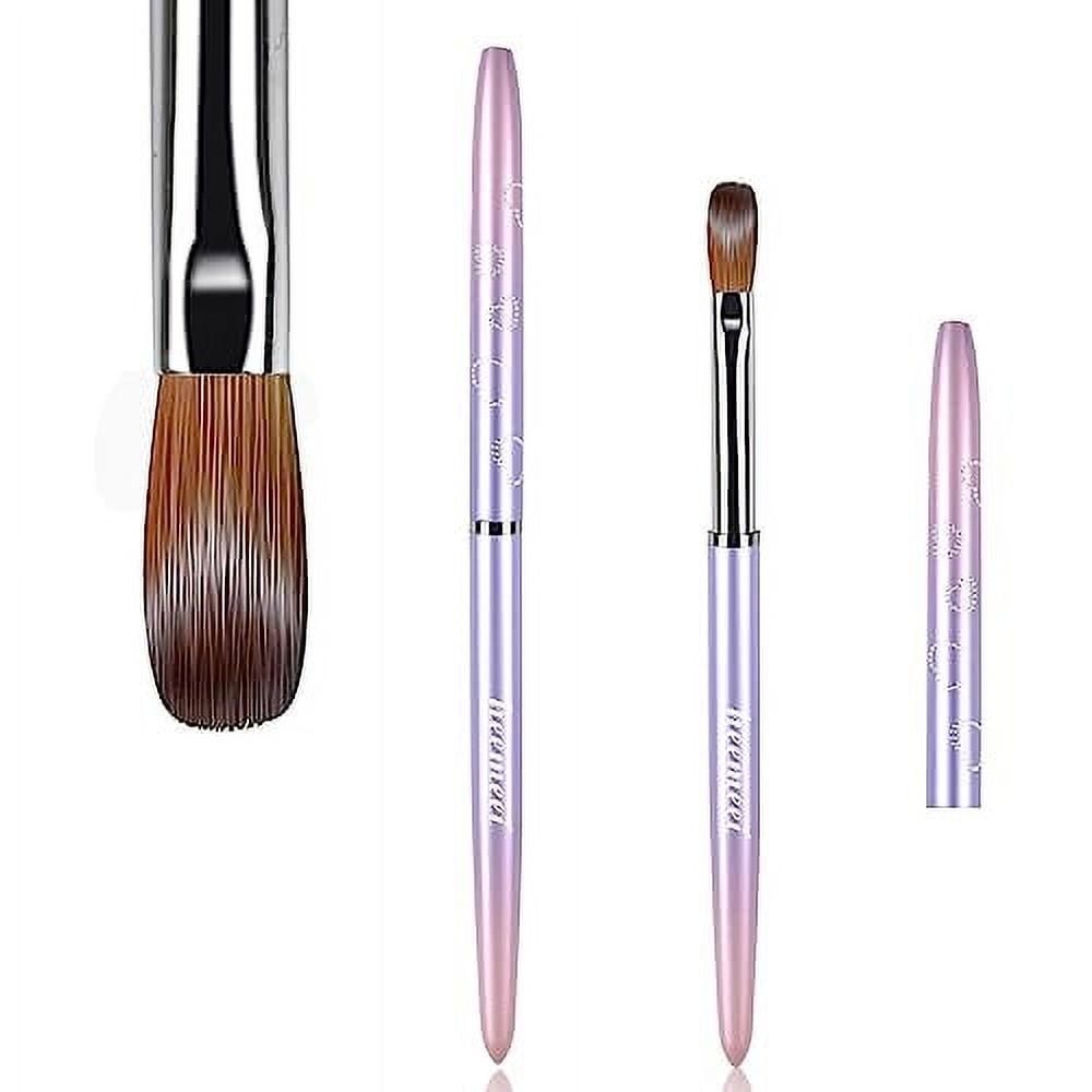 heemeei Kolinsky Acrylic Nail Brush Size 8 Nail Brushes for Acrylic Application Acrylic