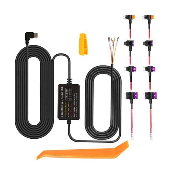 hefilesy Vehicle Mounted Tachograph Parking Monitoring Step-Down Line, Typec Head